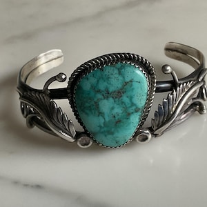 A Superb Vintage Native American Navajo Signed Sterling Silver and