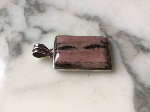 A stylish mid century rhodonite and silver modern… - image 3
