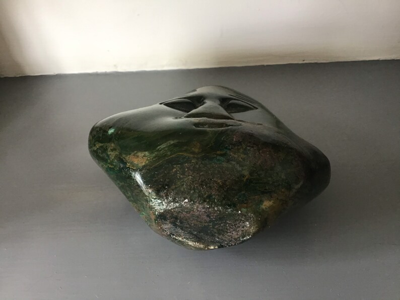 Remarkable Early 20th Century Inuit Greenstone Face Carving. Etsy