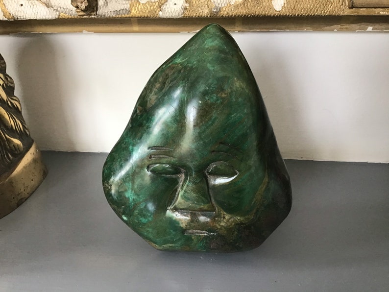 Remarkable Early 20th Century Inuit Greenstone Face Carving. Etsy