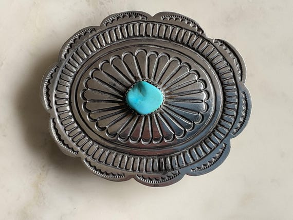 Quality Authentic Vintage Native American Navajo Turquoise Sterling Silver Concho Belt Quality Authentic Vintage Native American Navajo Turquoise Sterling Silver Concho Belt
