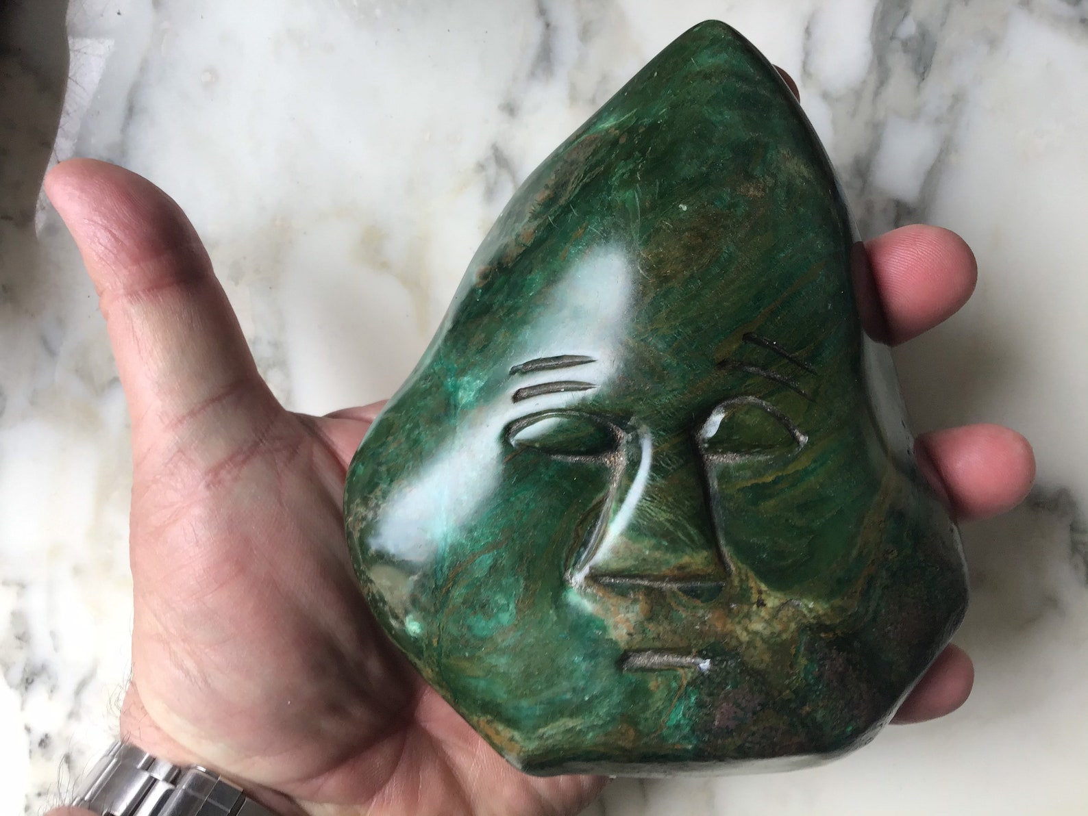 Remarkable Early 20th Century Inuit Greenstone Face Carving. Etsy
