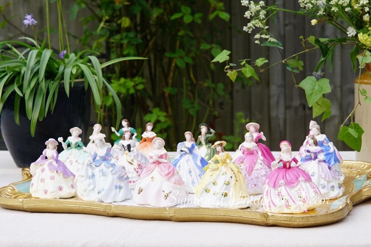 RARE Coalport Collection of Fairest Flower Lady Figurines (18