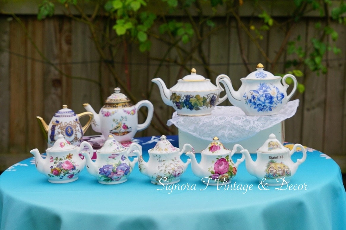 JOB Lots Vintage English Small Mini Teapots 9 Pieces Etsy