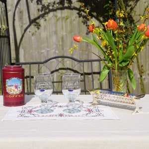 Vintage Cut Glass Irish Coffee Cup (set of 2)