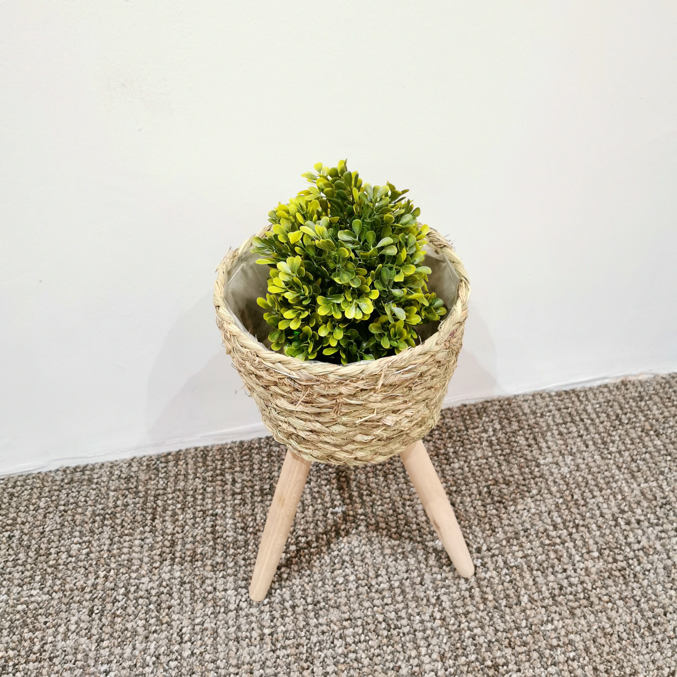 Basket Planter on Legs Indoor Plant Pot Home Décor Garden Etsy