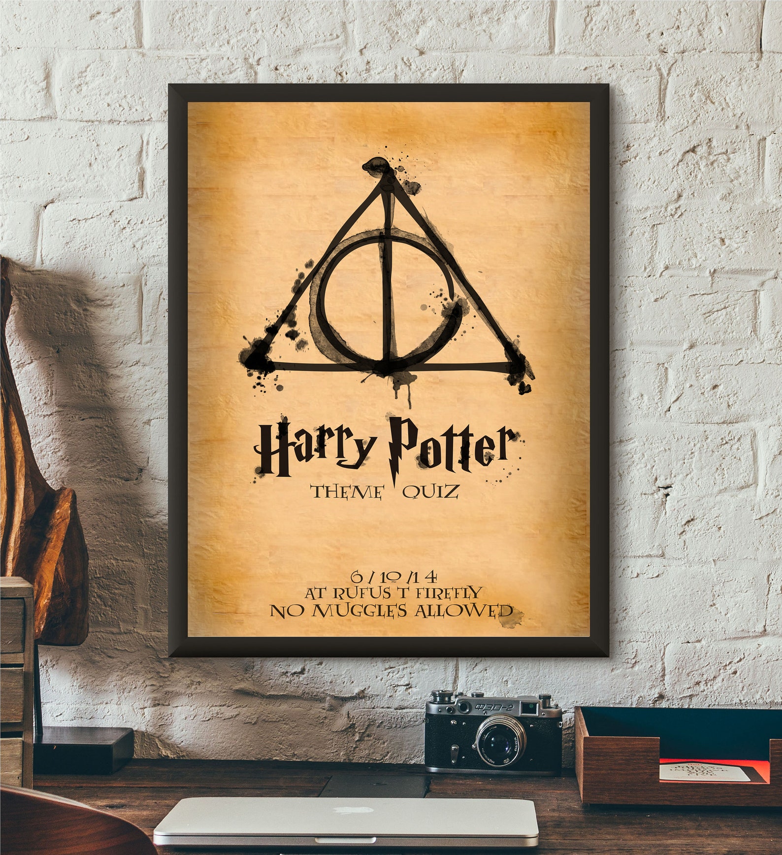 Harry Potter Parchment Artwork Home Decoration Minimal movie Etsy