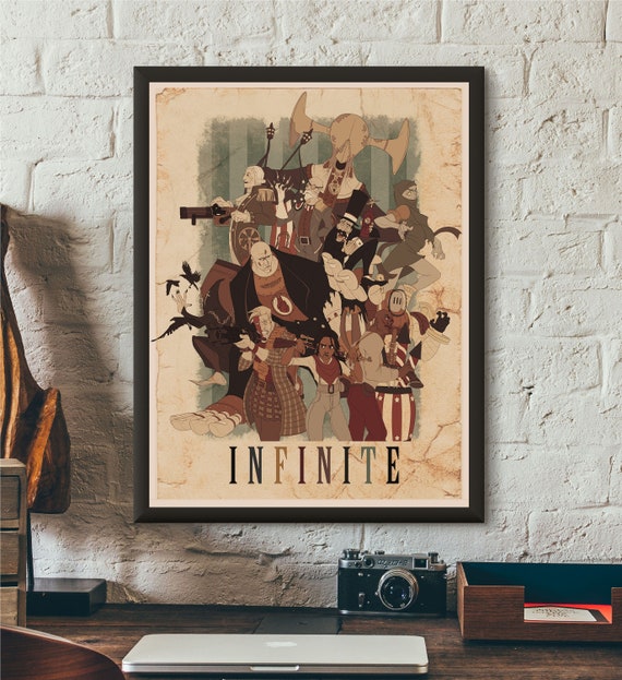 Bioshock Infinite Characters Video Game Artwork Home Decor Etsy