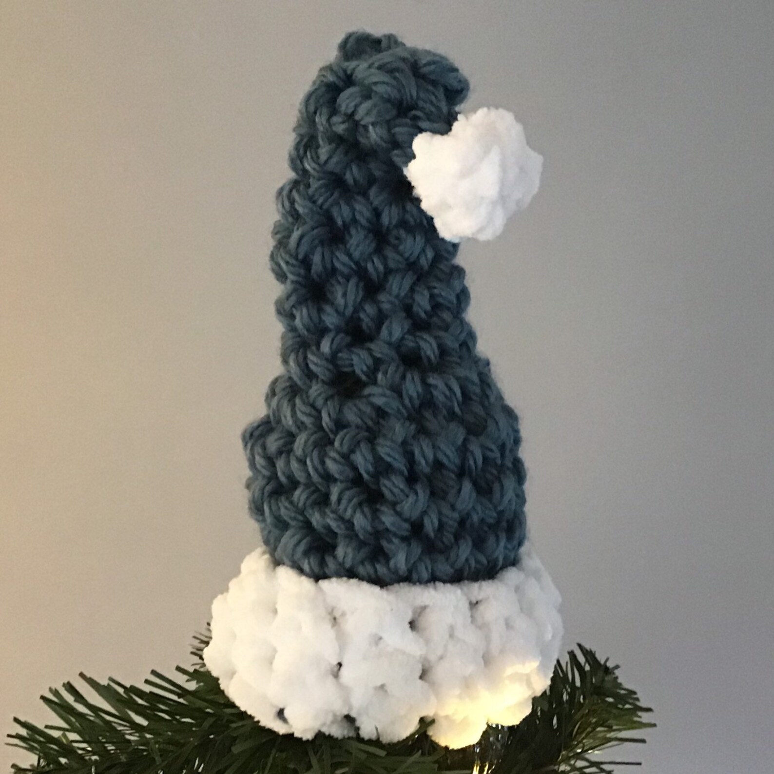 Santa hat tree topper fun Christmas alternative Christmas Etsy