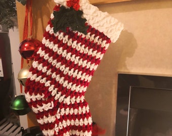 Chunky large stocking, wool stocking , Christmas stocking