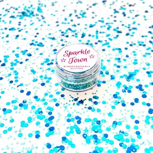 Blue Lagoon Mix Biodegradable Glitter 5ml tub Face & Body Cosmetic Glitter / Ecofriendly Glitter / Bioglitter image 1