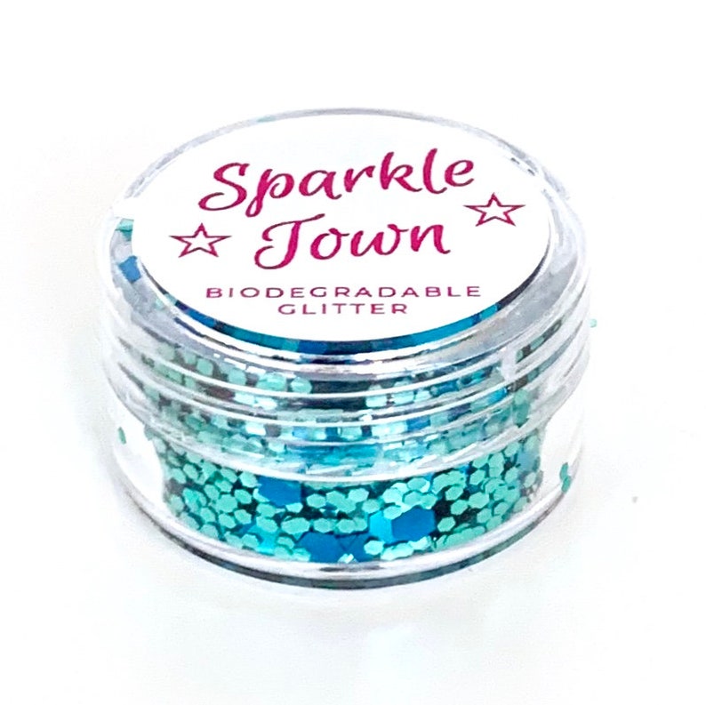 Blue Lagoon Mix Biodegradable Glitter 5ml tub Face & Body Cosmetic Glitter / Ecofriendly Glitter / Bioglitter image 5