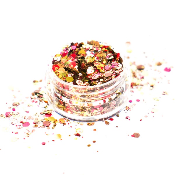 Autumn Mix Biodegradable Glitter - 5ml tub - Face & Body Cosmetic Glitter / Ecofriendly Glitter / Bioglitter