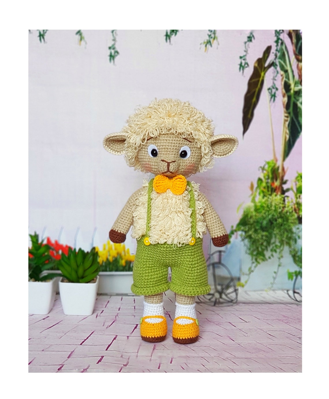 Baby Lamb stuffed handmade toy amigurumi toy sheep toy farm Etsy