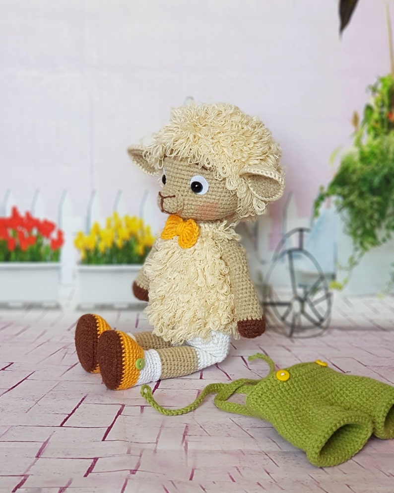 Baby Lamb stuffed handmade toy amigurumi toy sheep toy farm Etsy