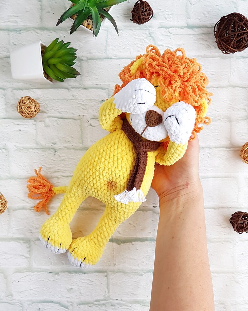 Stuffed lion handmade toy soft animal toy interior toy good Etsy