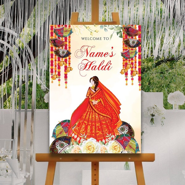 HALDI Welcome Signs, Mayoun Signs, Umbrella Desi Decor, Mehndi Sign, Indian Decor Sign, Couple Haldi Sign, Haldi Sign, Mehendi Welcome,Mayun