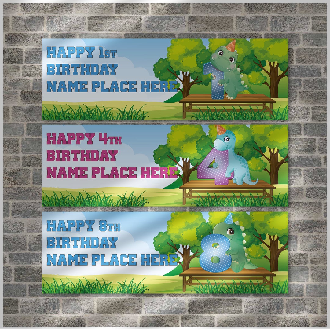 Buy 1 Get 1 Free 2 Personalised Birthday Banners 16th 18th 21st 30th
