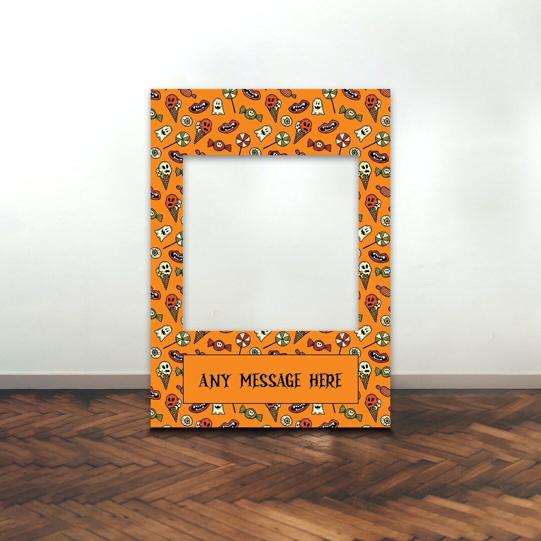 HALLOWEEN SELFIE FRAME Personalised Custom Message Selfie Frame Props ...