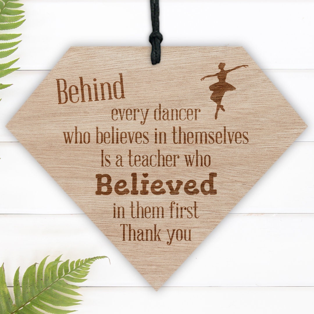 DE135 Engraved Thank You Dance Teacher Gift Diamond Special Goodbye Gifts  for Her Friendship Sign - Etsy