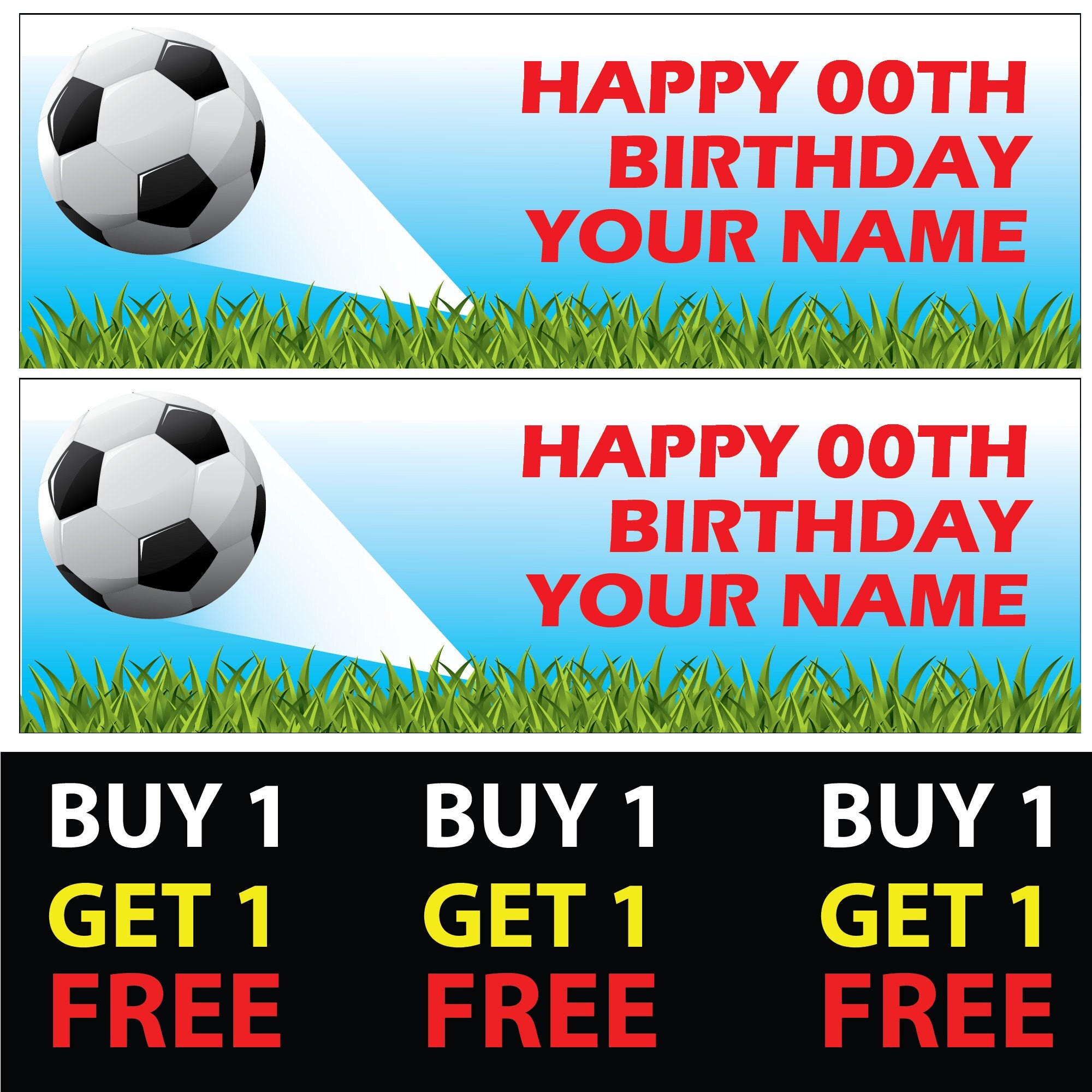 Buy 1 Get 1 Free Personalised Avengers Birthday Banners 100gsm Kids Party 