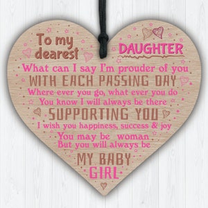 015 Daughter Gifts From Dad Mum 18th 21st Birthday Gift Card Mother Daughter Gifts  Keepsake Memories