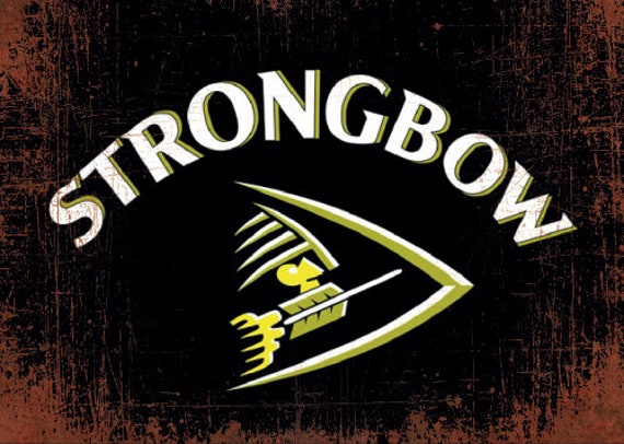 Strongbow Sign Home Accessories LBS4ALL Strongbow Signs Metal Plaque Aluminium Vintage ...