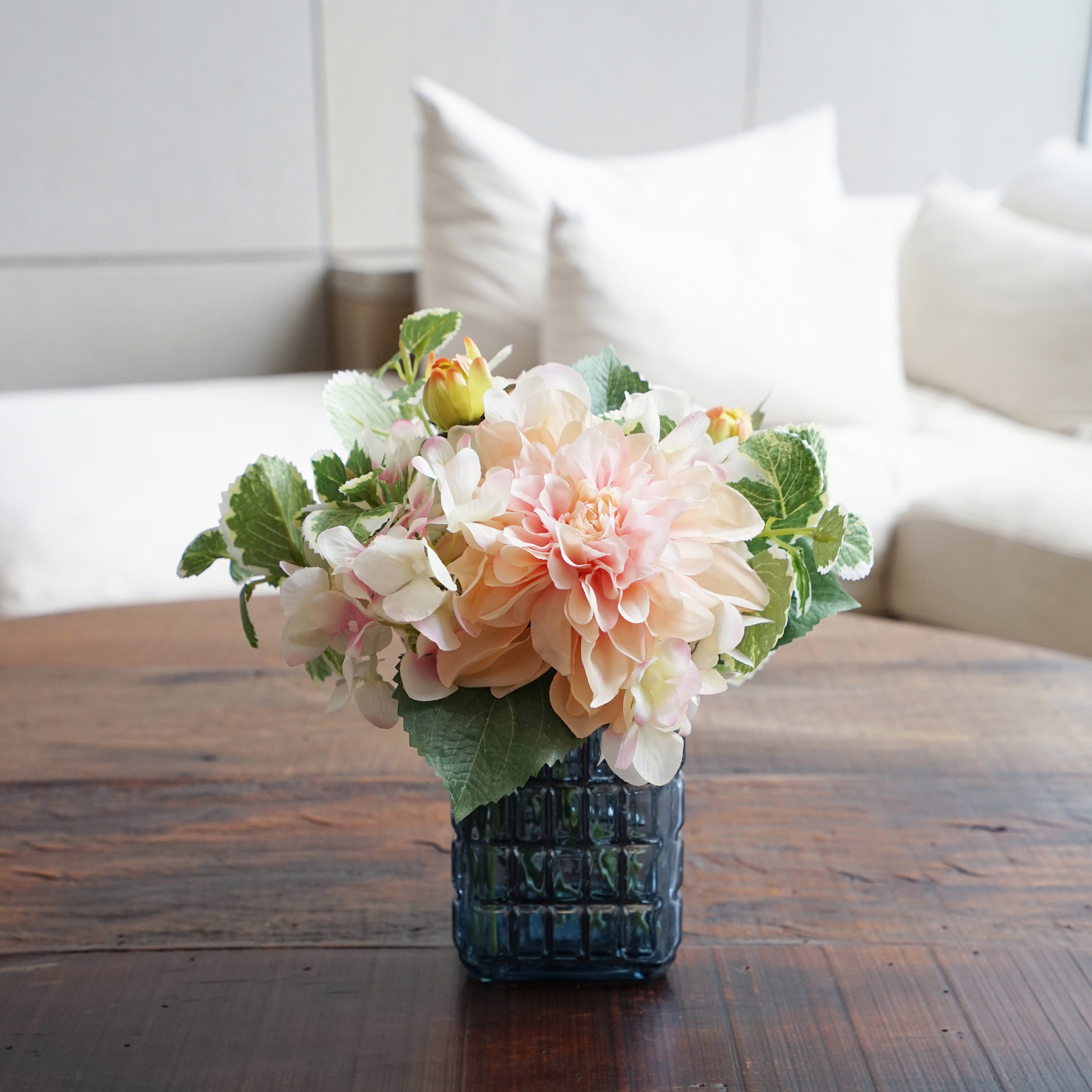 Silk Pink Dahlia Bouquet Etsy