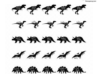 Dino Family Svg Etsy