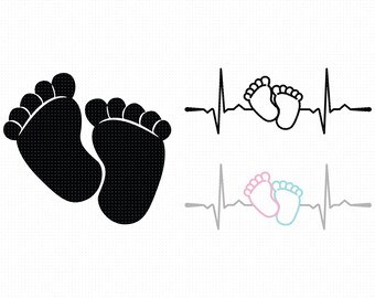 Baby Footprint Svg Etsy