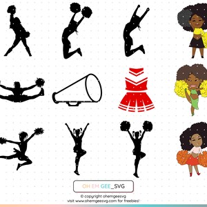 Cheerleader Saved in Svg and Png Files, Cheerleader Clipart, Cheerleader Eps, Cheer Dxf, Dance Cricut, Cheerleading Cut File, Cheerdance Svg