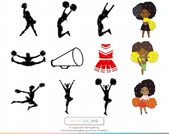 Cheerleader Saved in Svg and Png Files, Cheerleader Clipart, Cheerleader Eps, Cheer Dxf, Dance Cricut, Cheerleading Cut File, Cheerdance Svg