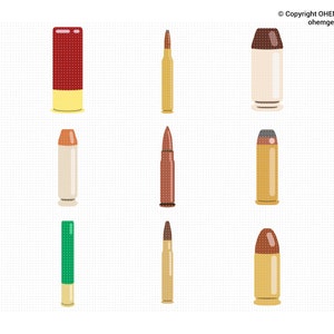 Bullets SVG Bundle, Bullets Svg, Shotgun Shells Png, Bullets Clipart, Bullets Dxf, Bullets Eps, Bullets Silhouette, Bullets Cricut