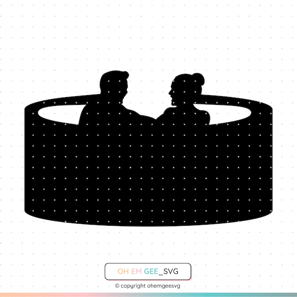 Couple in a Hot Tub Svg, Couple Bathing Clipart, Couple in Tub Png, Couple  Dxf, Hot Tub, Eps, Couple in a Hot Tub Cricut, Couple Cut File