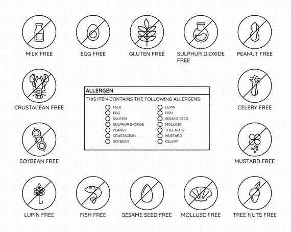 Download Ingredient Warning Labels Svg Bundle Allergy Icons Svg Food Etsy 3D SVG Files Ideas | SVG, Paper Crafts, SVG File