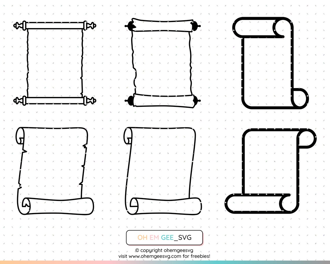 Scroll Paper Svg Blank Treasure Map Png Old Scroll Clipart - Etsy