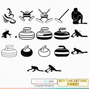 Curling SVG Bundle, Curling Png, Stone Curler Clipart, Curling Sport Dxf, Curler Eps, Curling Stone Cricut, Curler Svg, Curling Silhouette