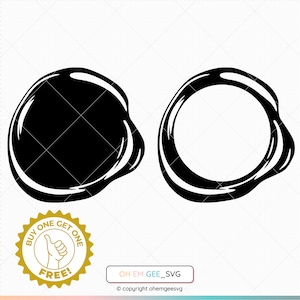 Blank Wax Seal SVG, Blank Wax Seal Png, Wax Seal Clipart, Wax Seal Dxf, Wax Seal Eps, Wax Seal Cricut, Wax Seal Cut File, Seal Silhouette