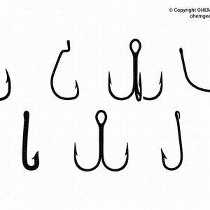 Fish Hook SVG Bundle, Fish Hook Svg, Fishing Hook Svg, eps, png, dxf, clipart for cricut and silhouette
