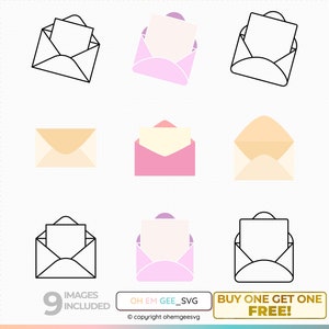 Envelope with a Letter Svg, Blank Letter Png, Envelope Clipart, Blank Envelope Dxf, Envelope Eps, Blank Envelope Cricut, Envelope Silhouette