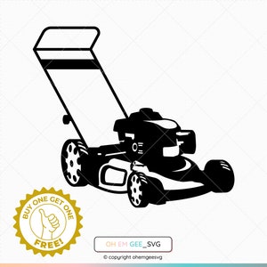 Lawn Mower Svg, Lawnmower Svg, Mower Svg, Grass Cutter Svg, eps, png, dxf, clipart for cricut and silhouette image 1