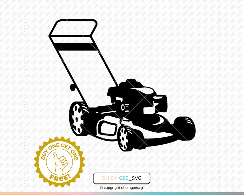Lawn Mower Svg, Lawnmower Svg, Mower Svg, Grass Cutter Svg, eps, png, dxf, clipart for cricut and silhouette image 1