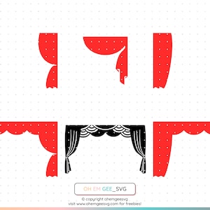 Stage Curtain Svg, Stage Png, Curtain Clipart, Stage Curtain Dxf, Stage Eps, Curtains Cricut, Stage Curtain Cut File, Theater Curtain Svg