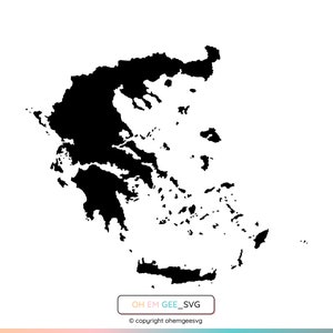 Griechenland Karte in SVG- und Png-Dateien gespeichert, Griechenland Clipart, Griechenland Karte Dxf, Griechenland Eps, Griechenland Cricut, Griechenland Karte Cut File, Griechenland Silhouette