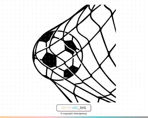 Soccer Ball in Net Svg, Soccer Goal Png, Football Goal Clipart