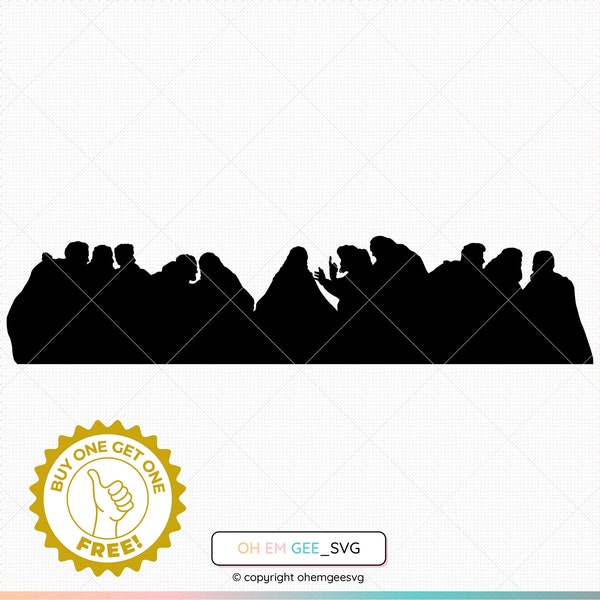 Last Supper Saved in Svg and Png Files, Jesus Clipart, Apostles Dxf, Last Supper Eps, Jesus Cricut, Jesus Christ Svg, Apostles Silhouette