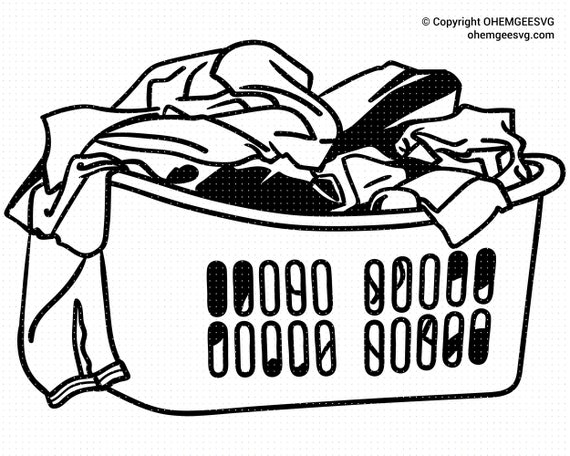 Laundry Basket Svg Dirty Clothes Png Pile of Clothes 