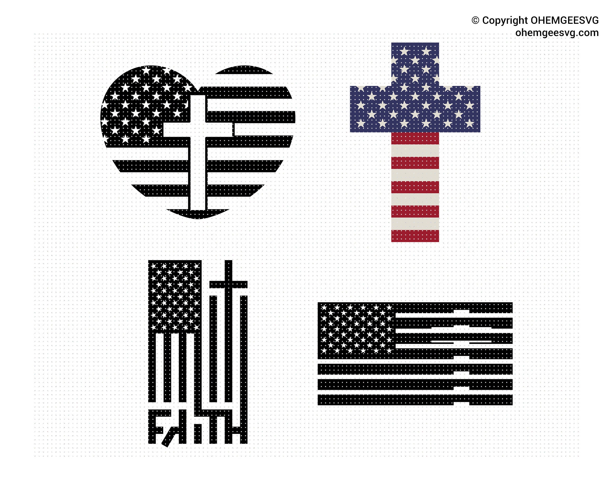 Download American Flag Cross Svg American Flag Heart Svg American Etsy