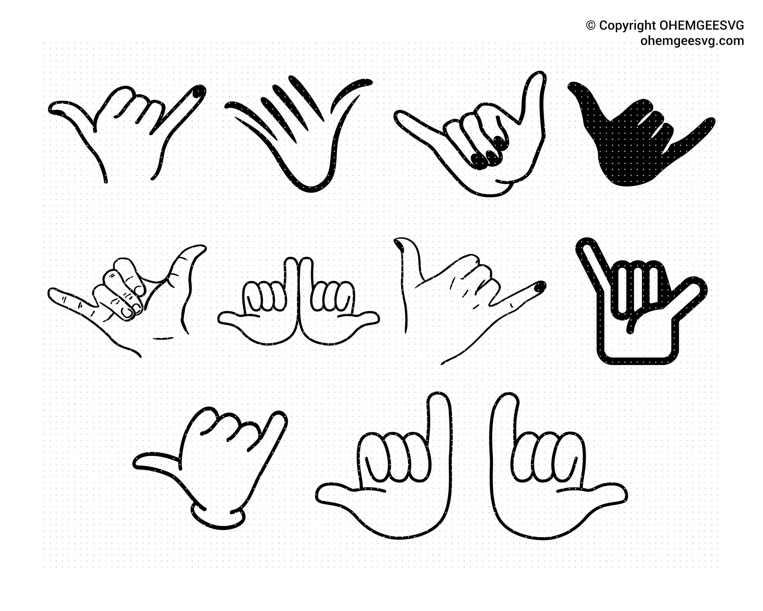 Hang Loose SVG Bundle Hang Loose Svg Hawaiian Greeting Hand Etsy