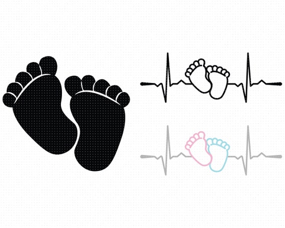 Download Baby Footprint SVG Baby Feet SVG Baby Footprint Silhouette ...